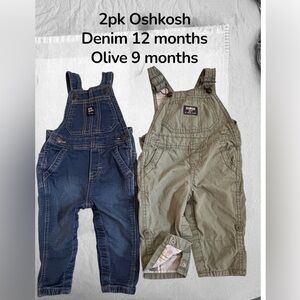 OshKosh B'gosh Blue and Green Kids Overalls